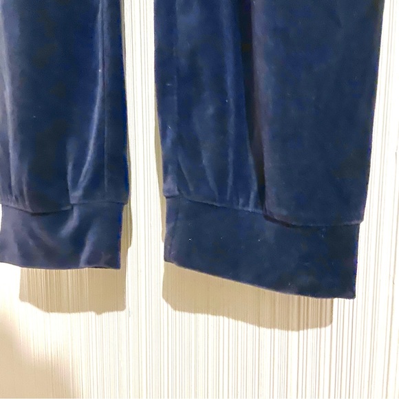 Juicy Couture Velour Midnight Blue Cotton Poly Sleeveless Tank Jogger Jumpsuit! - Picture 4 of 10